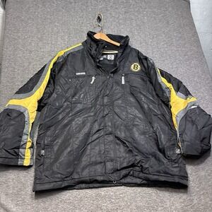 Vintage CCM Boston Bruins Black Yellow NHL Jacket Men 2XL‎ XXL READ! Flaws 80s